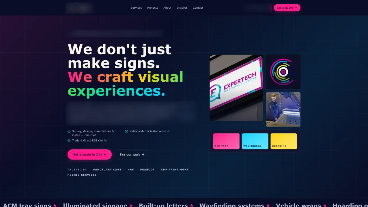 Signage & print company website